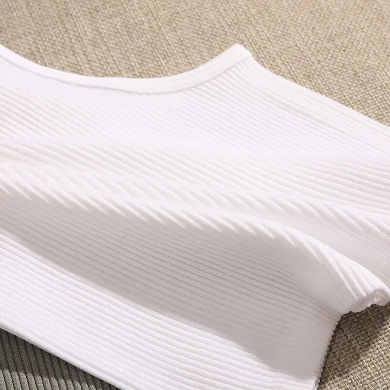 Yoga Vest Women Gym Sports Black White Crop Tops