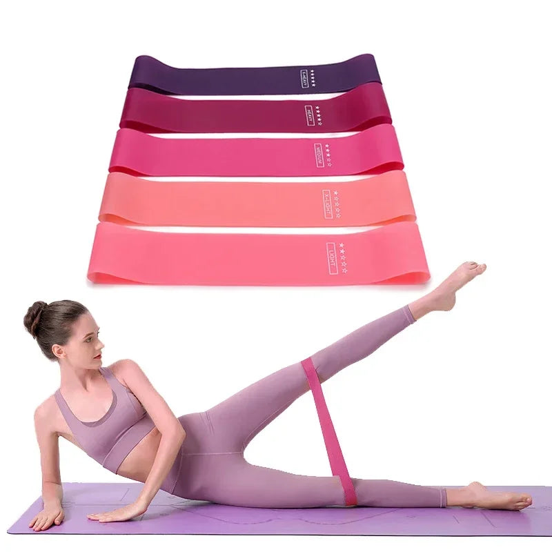 Portable Fitness Workout Equipment Rubber Resistance Bands Yoga  Strength Pilates