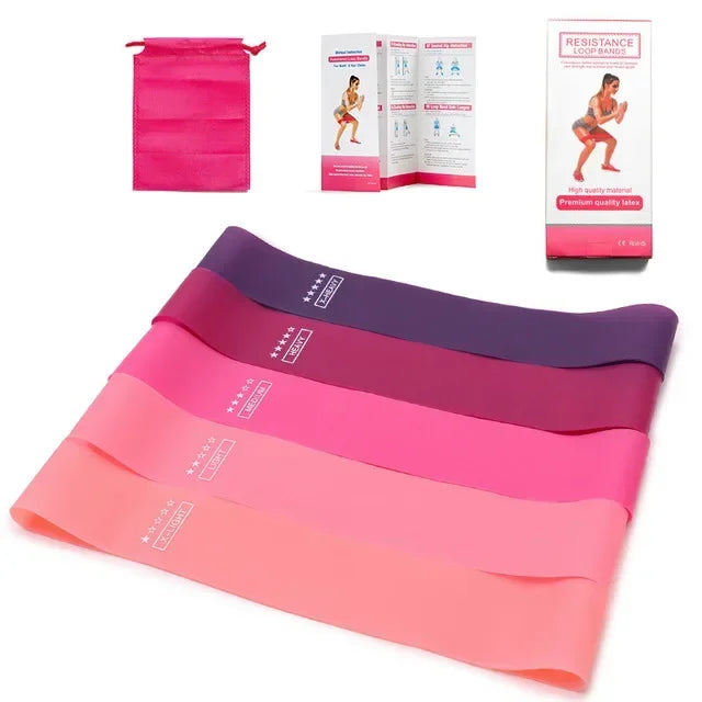 Portable Fitness Workout Equipment Rubber Resistance Bands Yoga  Strength Pilates